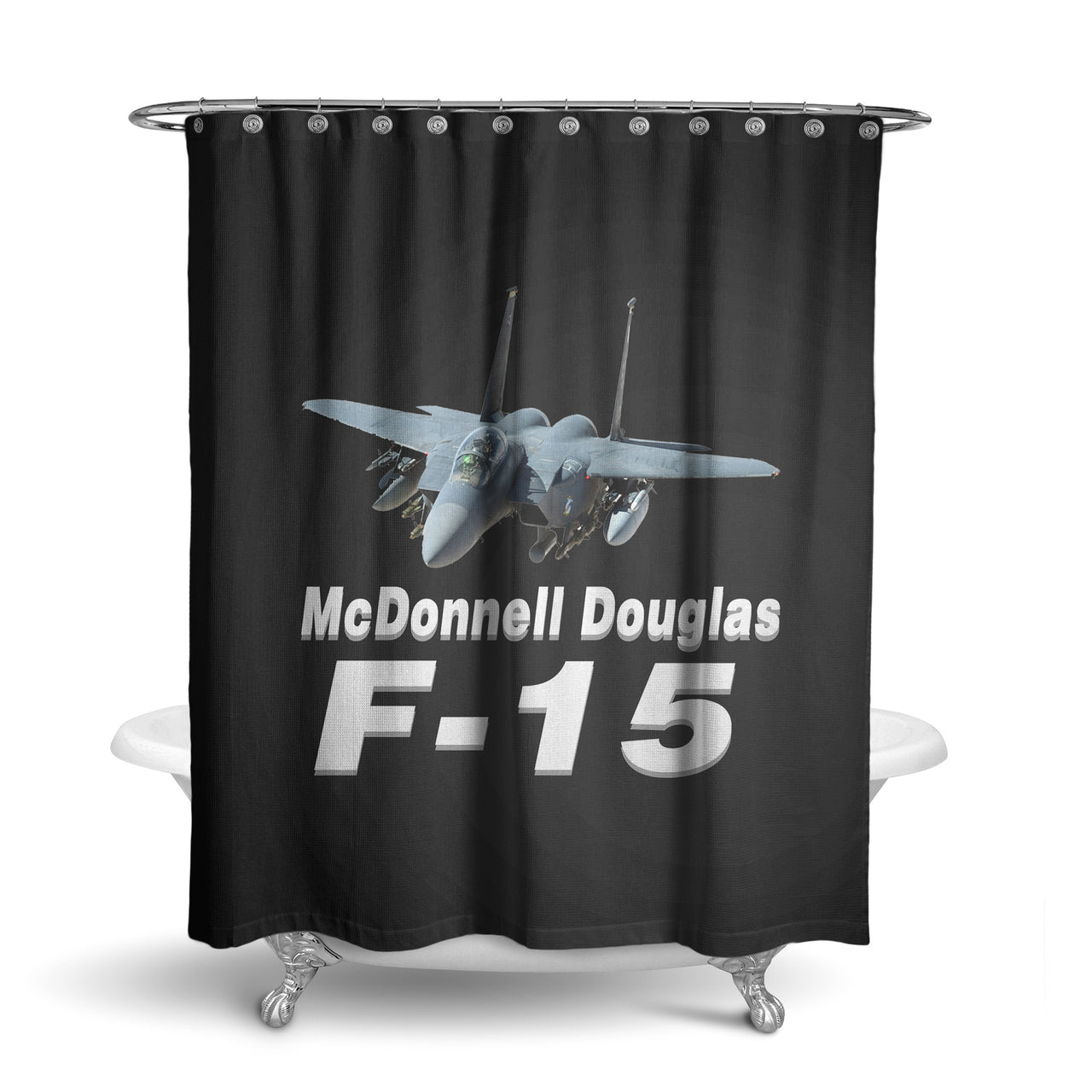 The McDonnell Douglas F15 Designed Shower Curtains