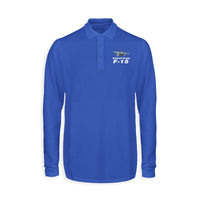 Thumbnail for The McDonnell Douglas F15 Designed Long Sleeve Polo T-Shirts