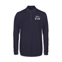 Thumbnail for The McDonnell Douglas F15 Designed Long Sleeve Polo T-Shirts