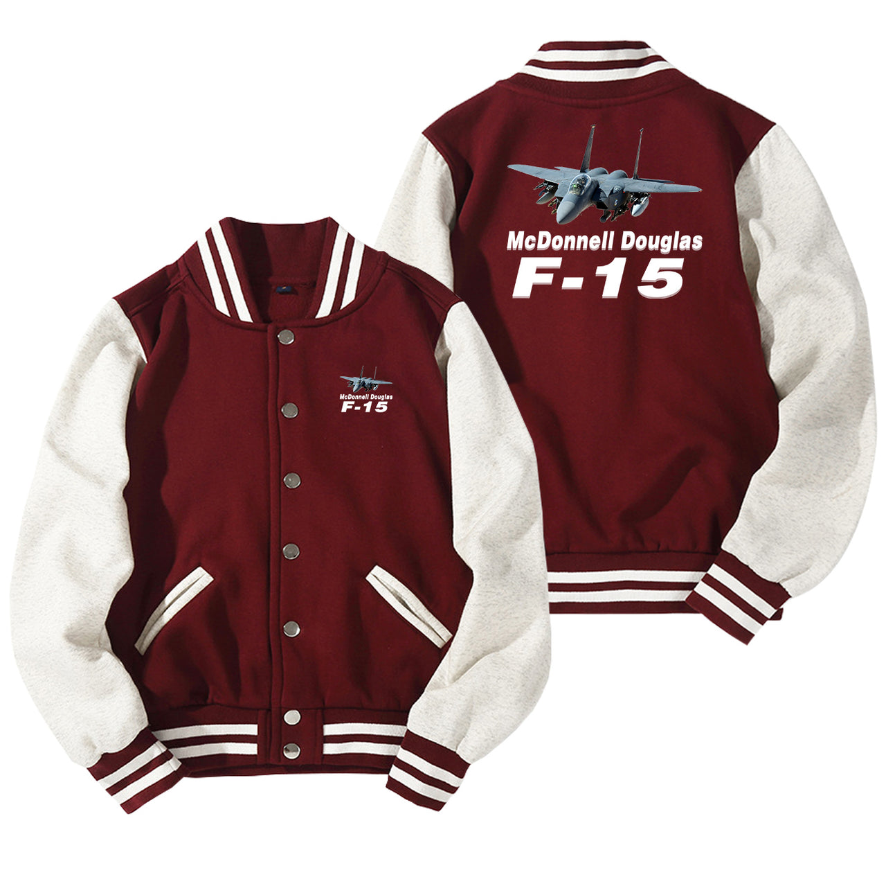 The McDonnell Douglas F15 Designed Baseball Style Jackets