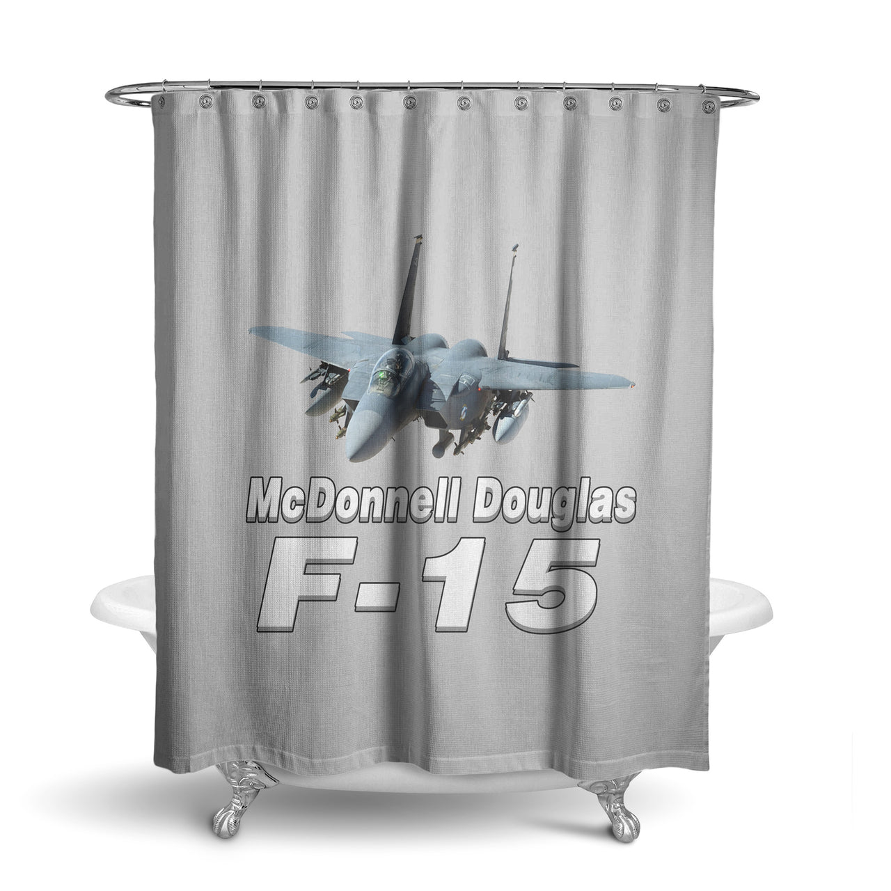 The McDonnell Douglas F15 Designed Shower Curtains