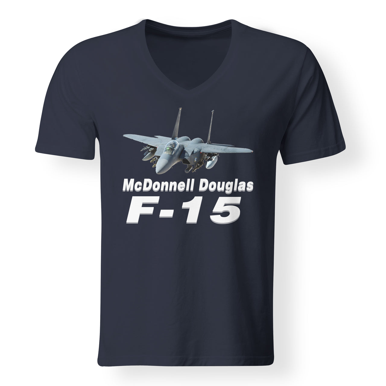 The McDonnell Douglas F15 Designed V-Neck T-Shirts