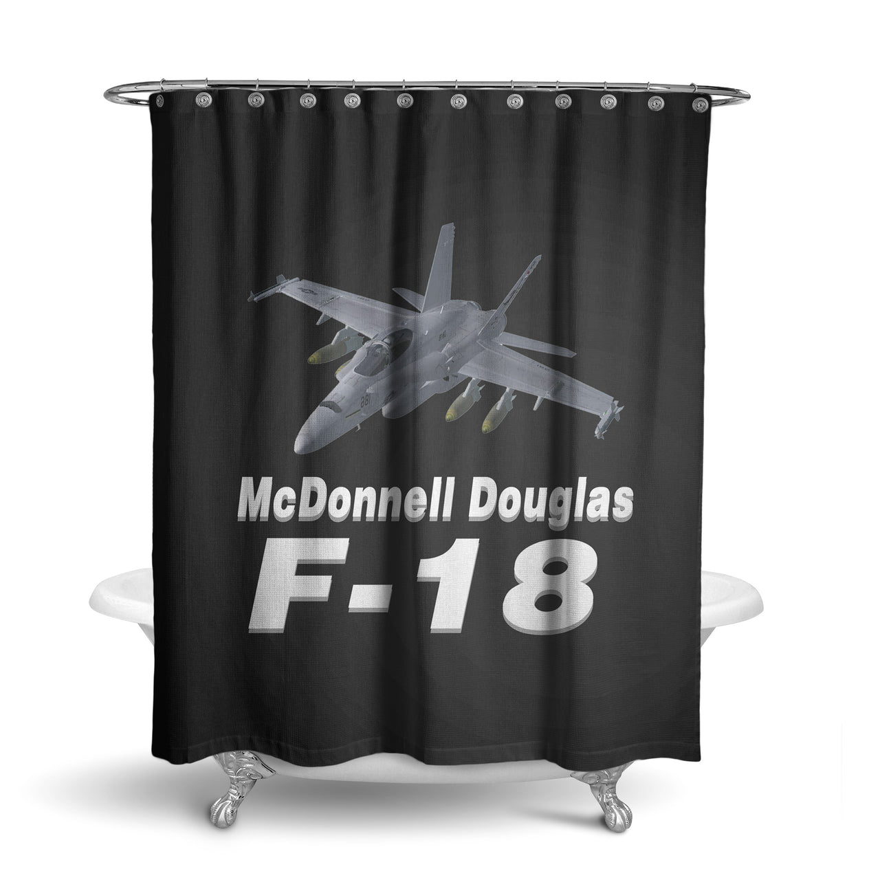 The McDonnell Douglas F18 Designed Shower Curtains