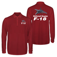 Thumbnail for The McDonnell Douglas F18 Designed Long Sleeve Polo T-Shirts (Double-Side)