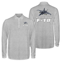 Thumbnail for The McDonnell Douglas F18 Designed Long Sleeve Polo T-Shirts (Double-Side)