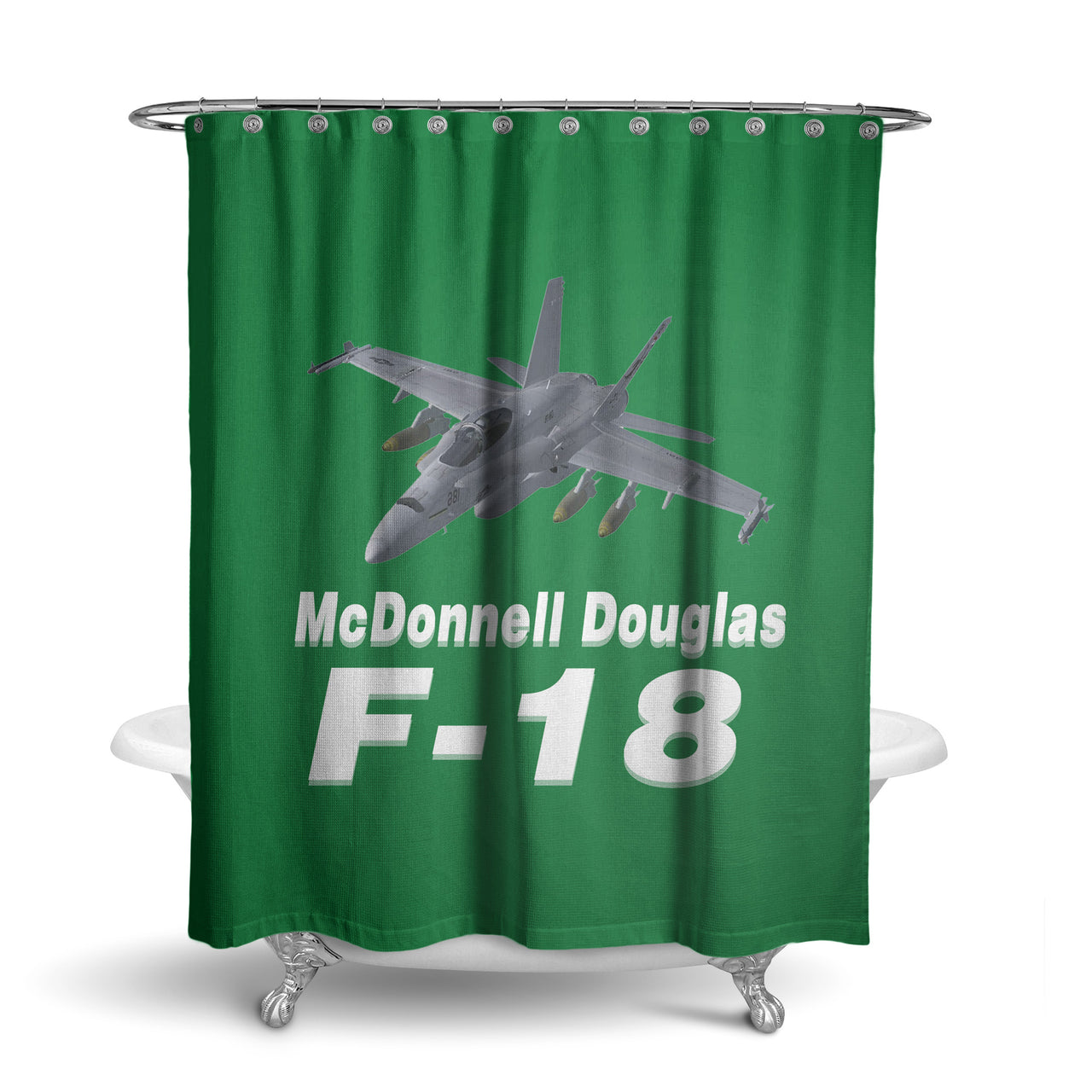 The McDonnell Douglas F18 Designed Shower Curtains