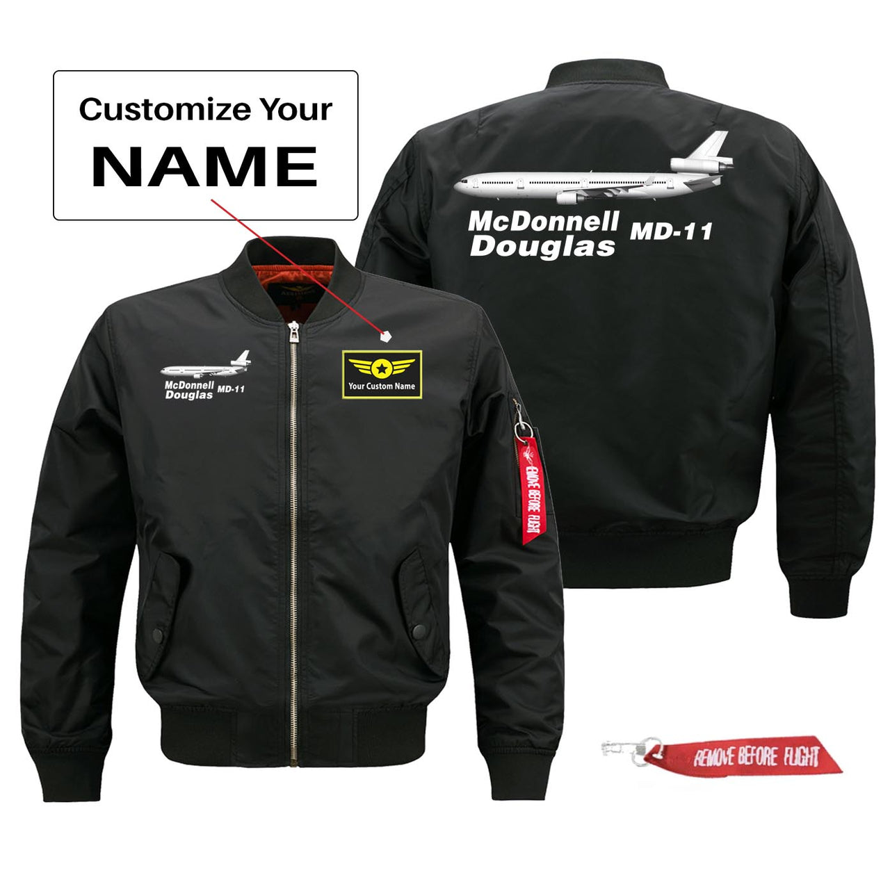 The McDonnell Douglas MD-11 Designed Pilot Jackets (Customizable)