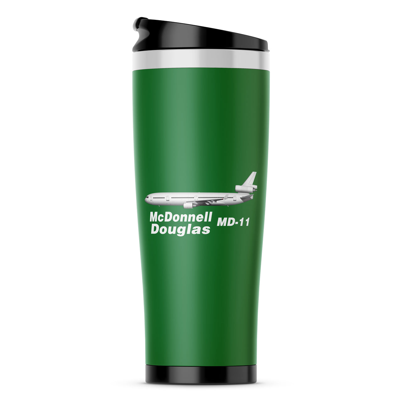 The McDonnell Douglas MD-11 Designed Stainless Steel Travel Mugs
