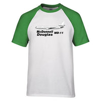 Thumbnail for The McDonnell Douglas MD-11 Designed Raglan T-Shirts