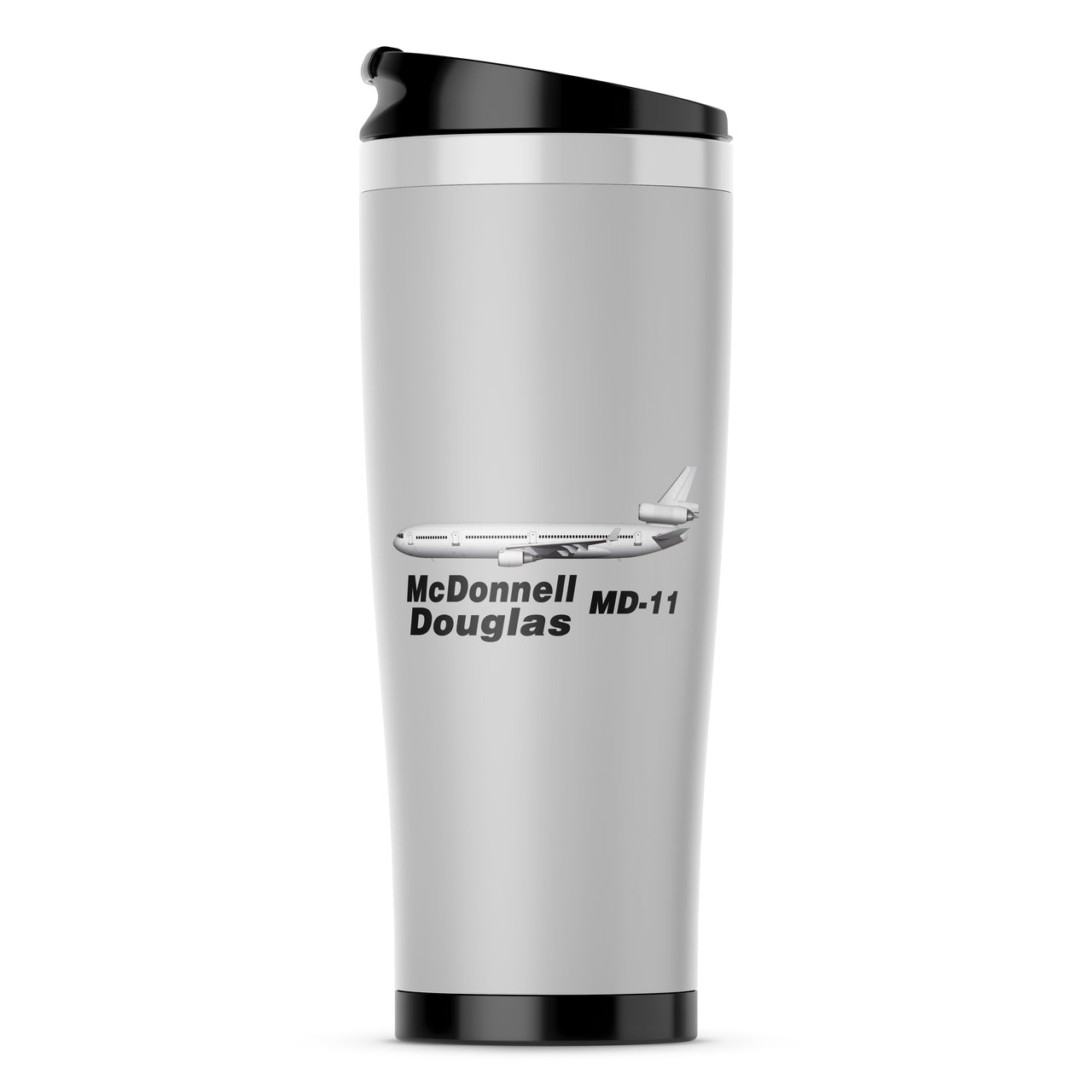 The McDonnell Douglas MD-11 Designed Stainless Steel Travel Mugs