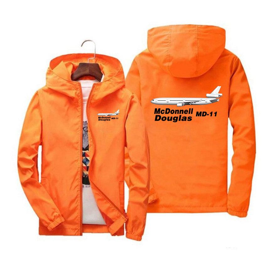 The McDonnell Douglas MD-11 Designed Windbreaker Jackets