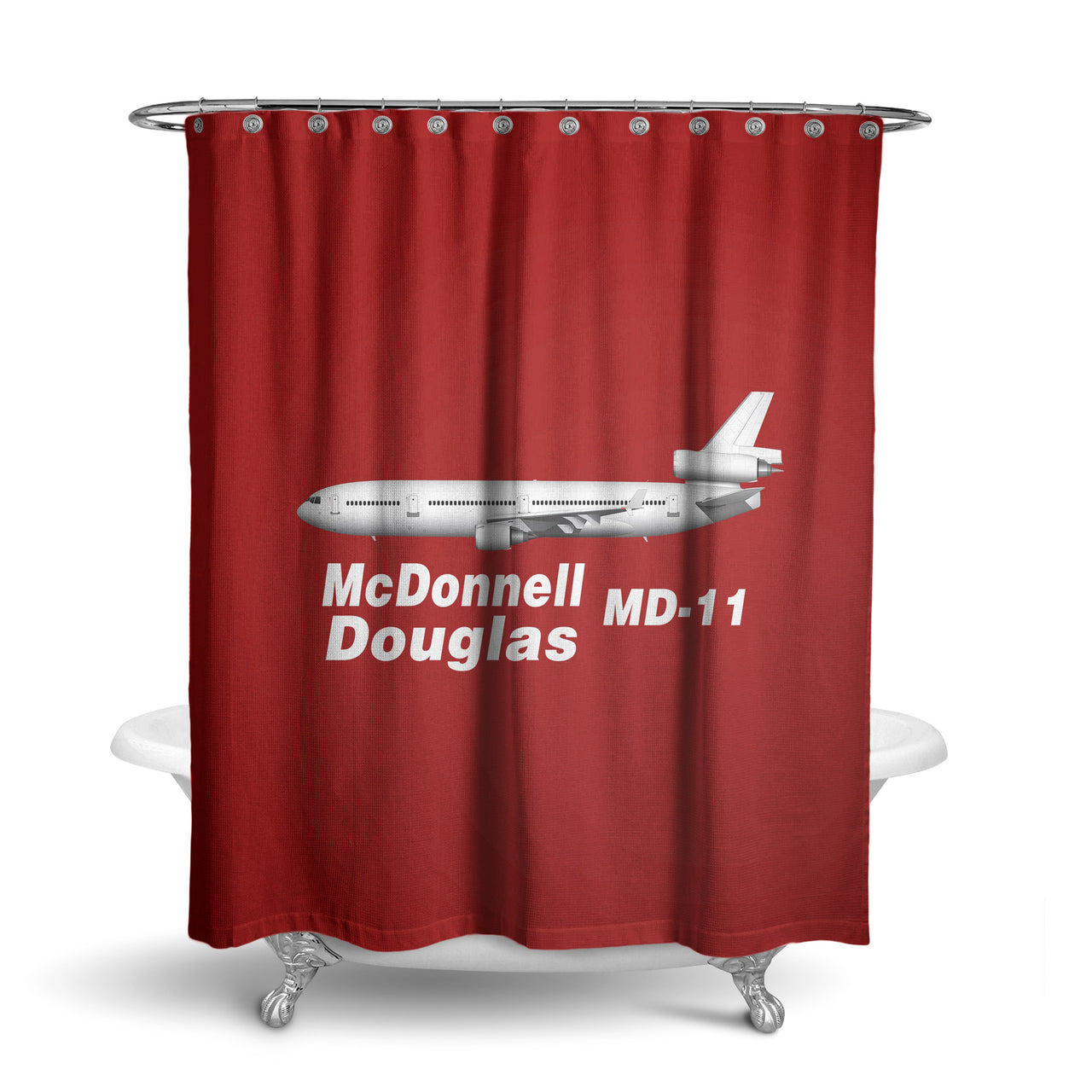 The McDonnell Douglas MD-11 Designed Shower Curtains