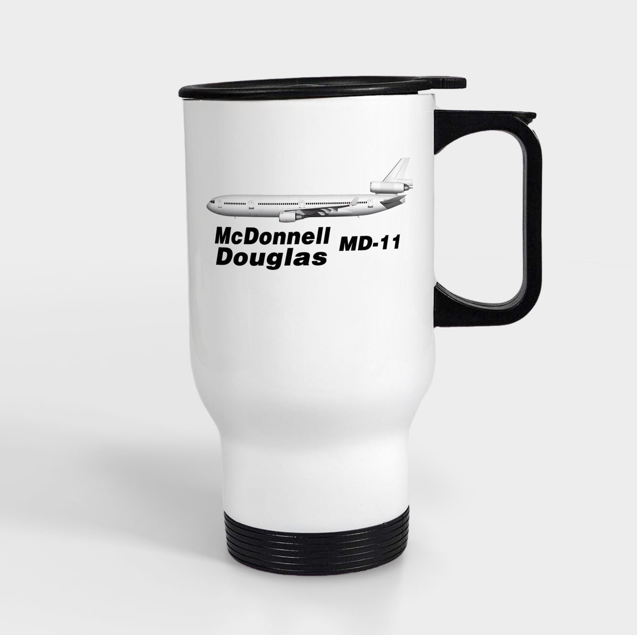 The McDonnell Douglas MD-11 Designed Travel Mugs (With Holder)