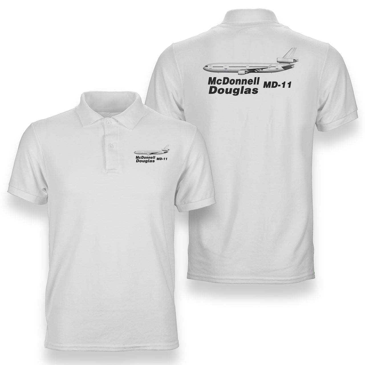 The McDonnell Douglas MD-11 Designed Double Side Polo T-Shirts