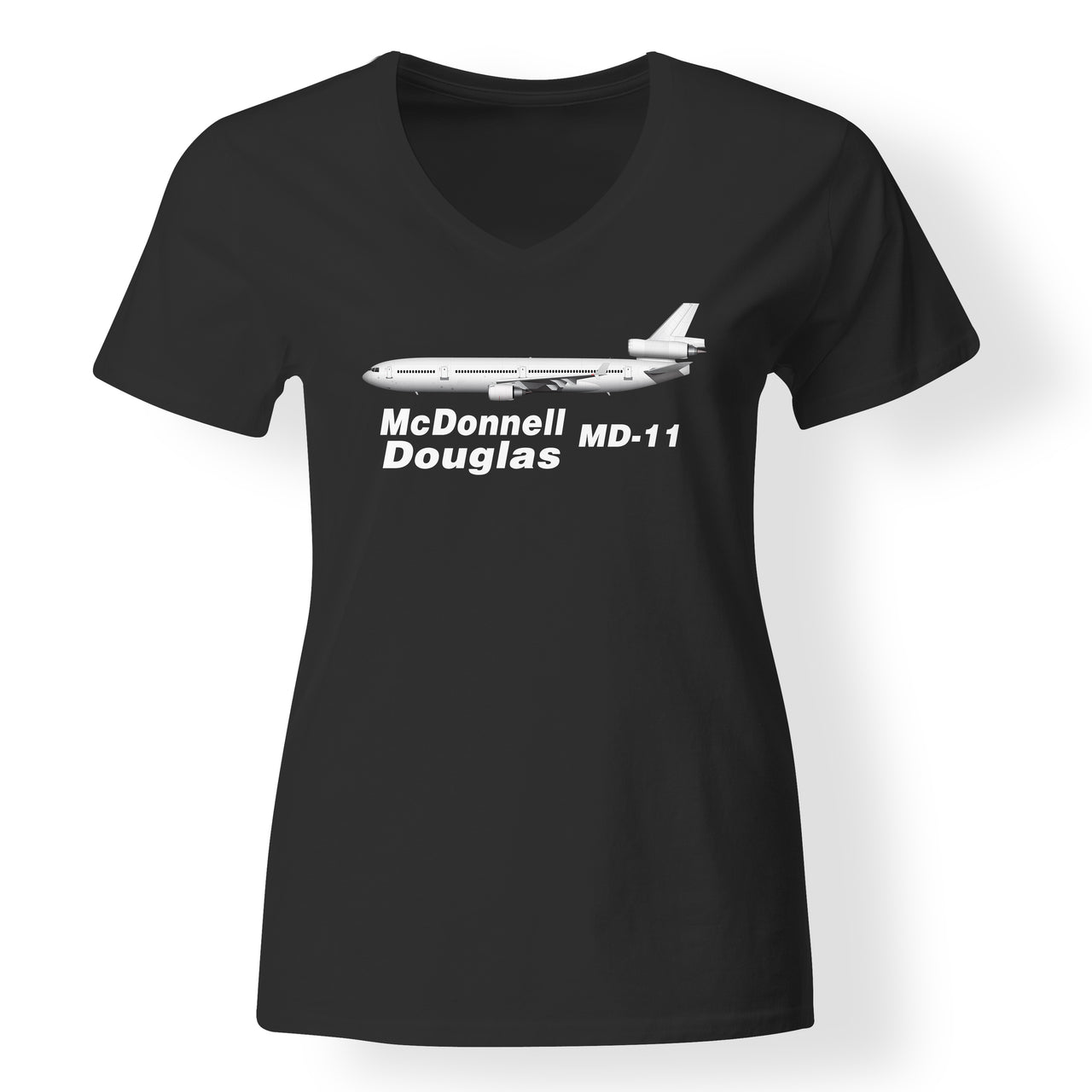 The McDonnell Douglas MD-11 Designed V-Neck T-Shirts