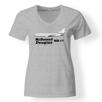 Thumbnail for The McDonnell Douglas MD-11 Designed V-Neck T-Shirts