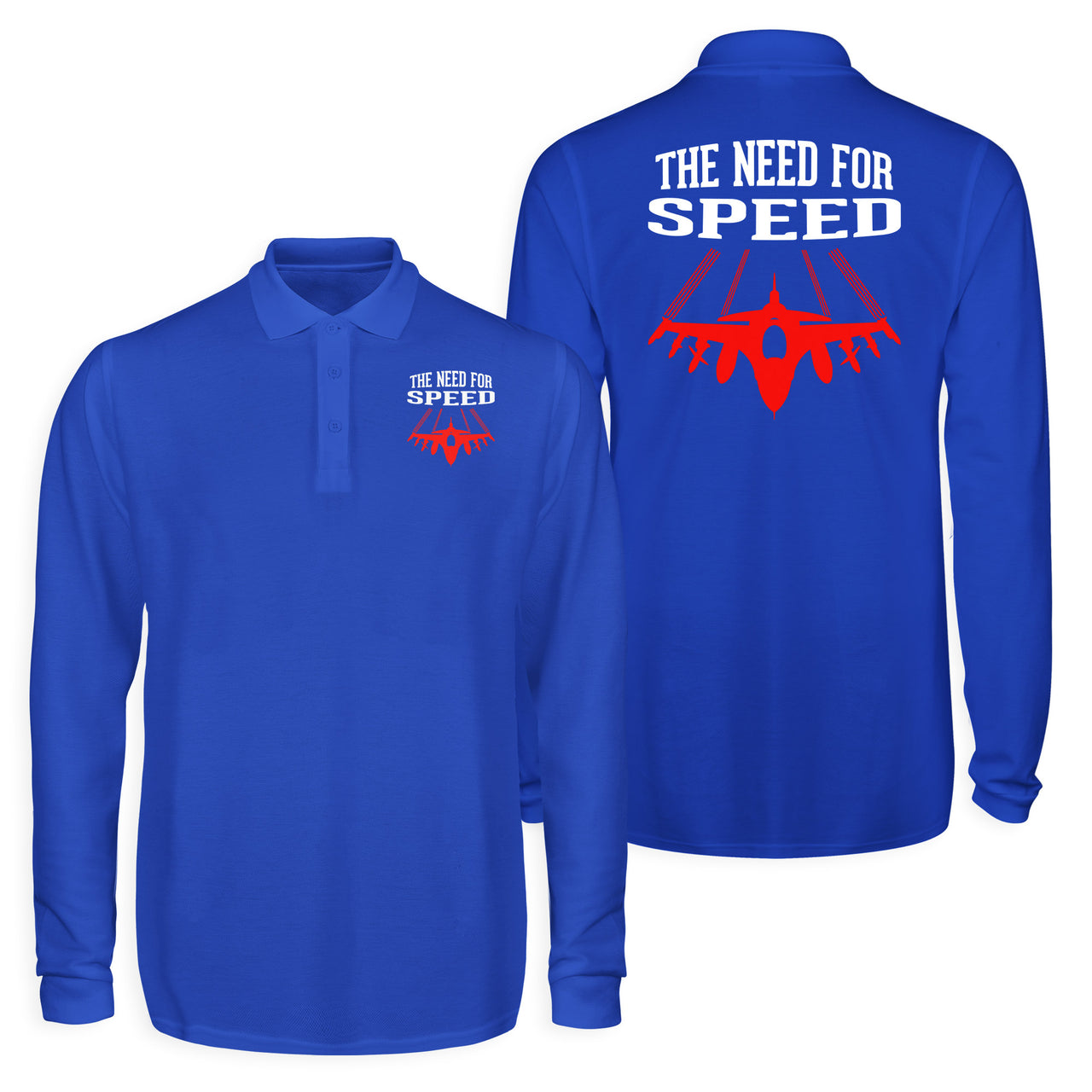 The Need For Speed Designed Long Sleeve Polo T-Shirts (Double-Side)