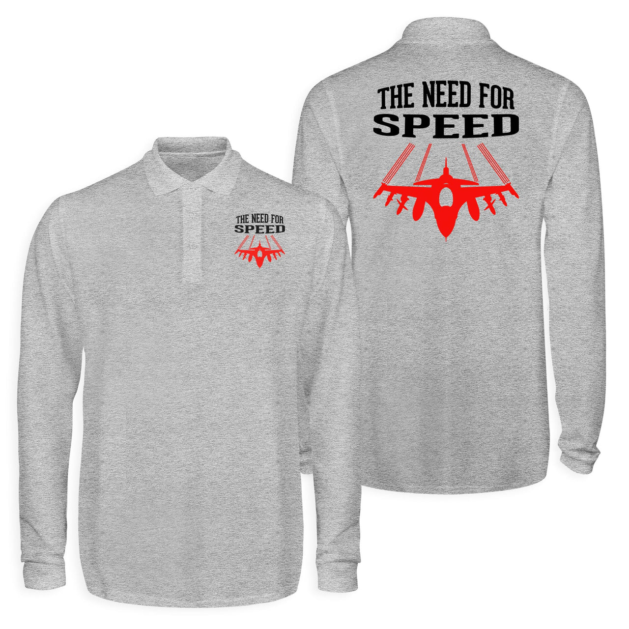 The Need For Speed Designed Long Sleeve Polo T-Shirts (Double-Side)