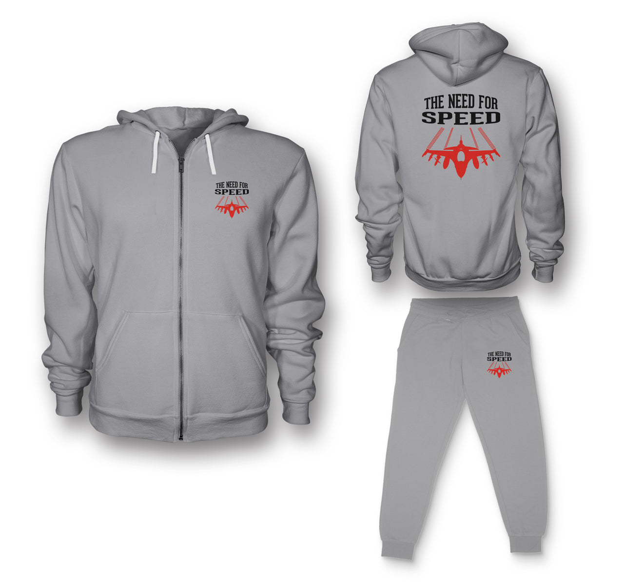 The Need For Speed Designed Zipped Hoodies & Sweatpants Set