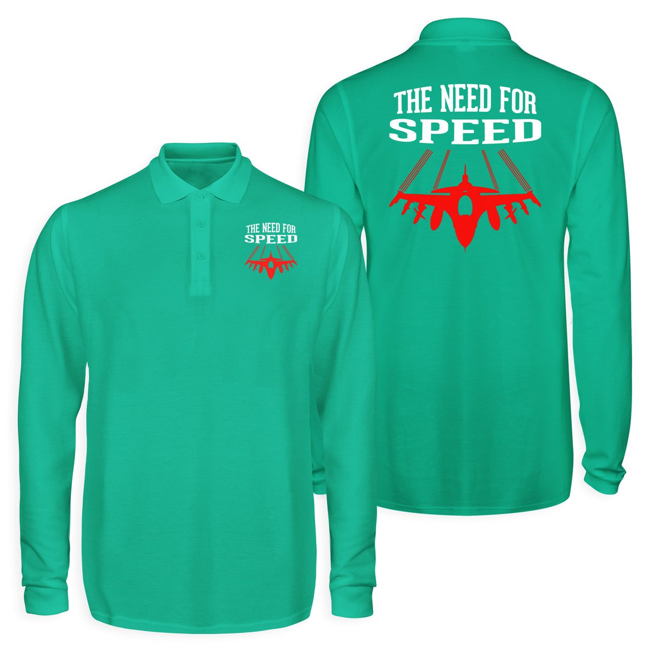 The Need For Speed Designed Long Sleeve Polo T-Shirts (Double-Side)