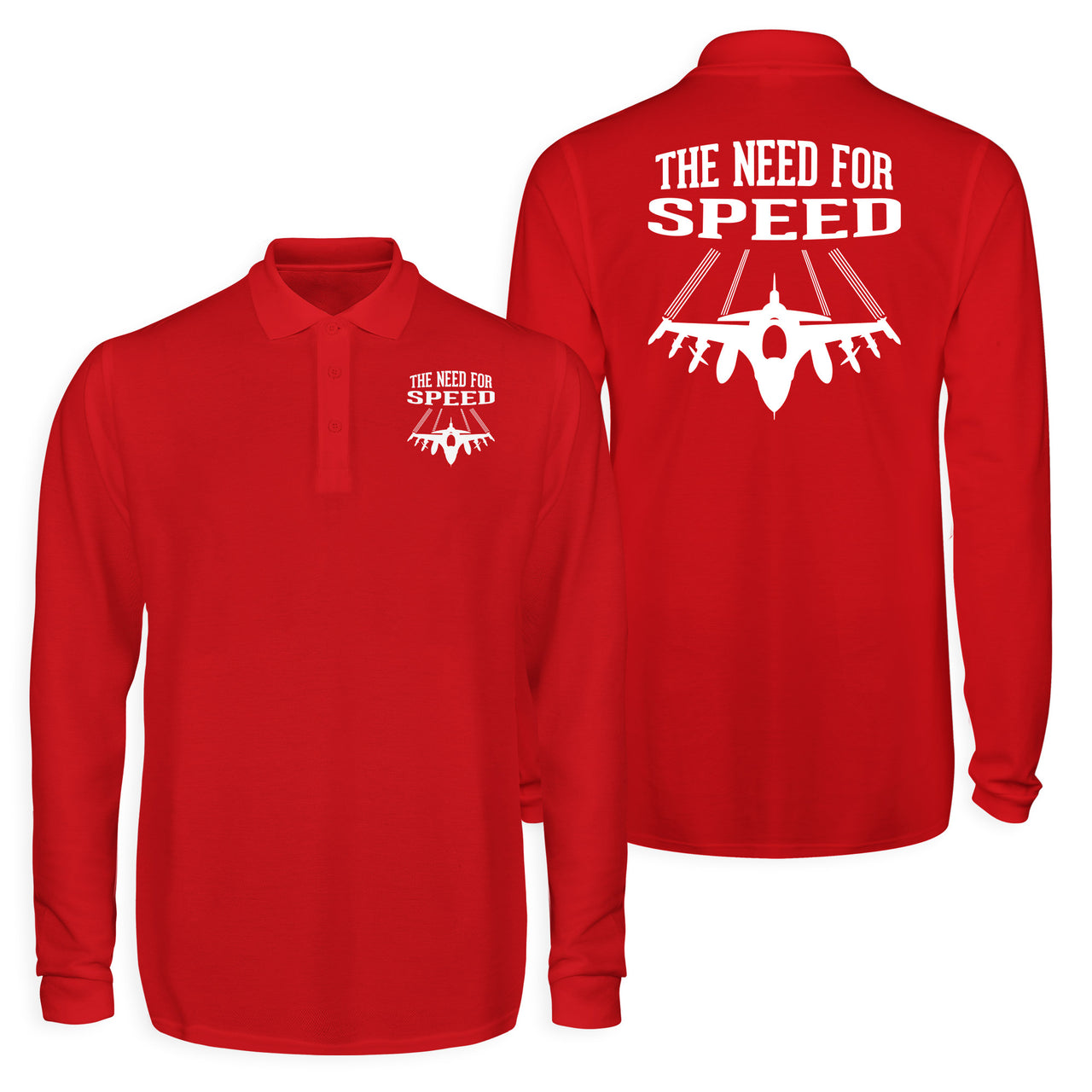 The Need For Speed Designed Long Sleeve Polo T-Shirts (Double-Side)