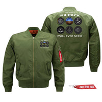 Thumbnail for The Only Six Pack I Will Ever Need Designed Pilot Jackets (Customizable)