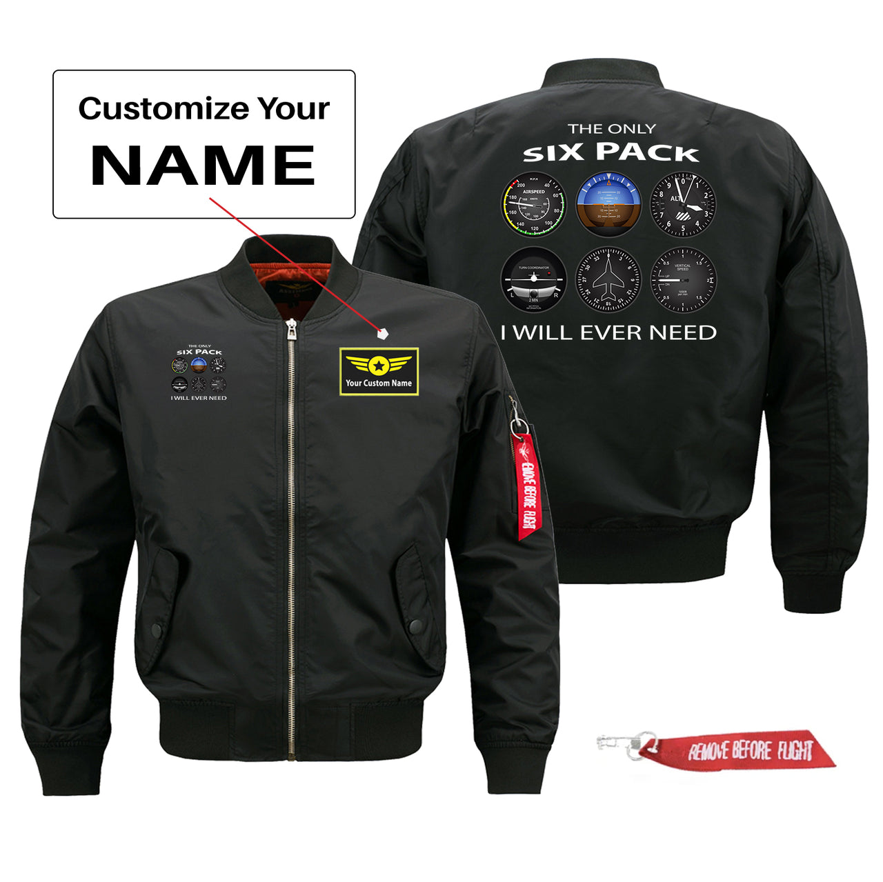 The Only Six Pack I Will Ever Need Designed Pilot Jackets (Customizable)