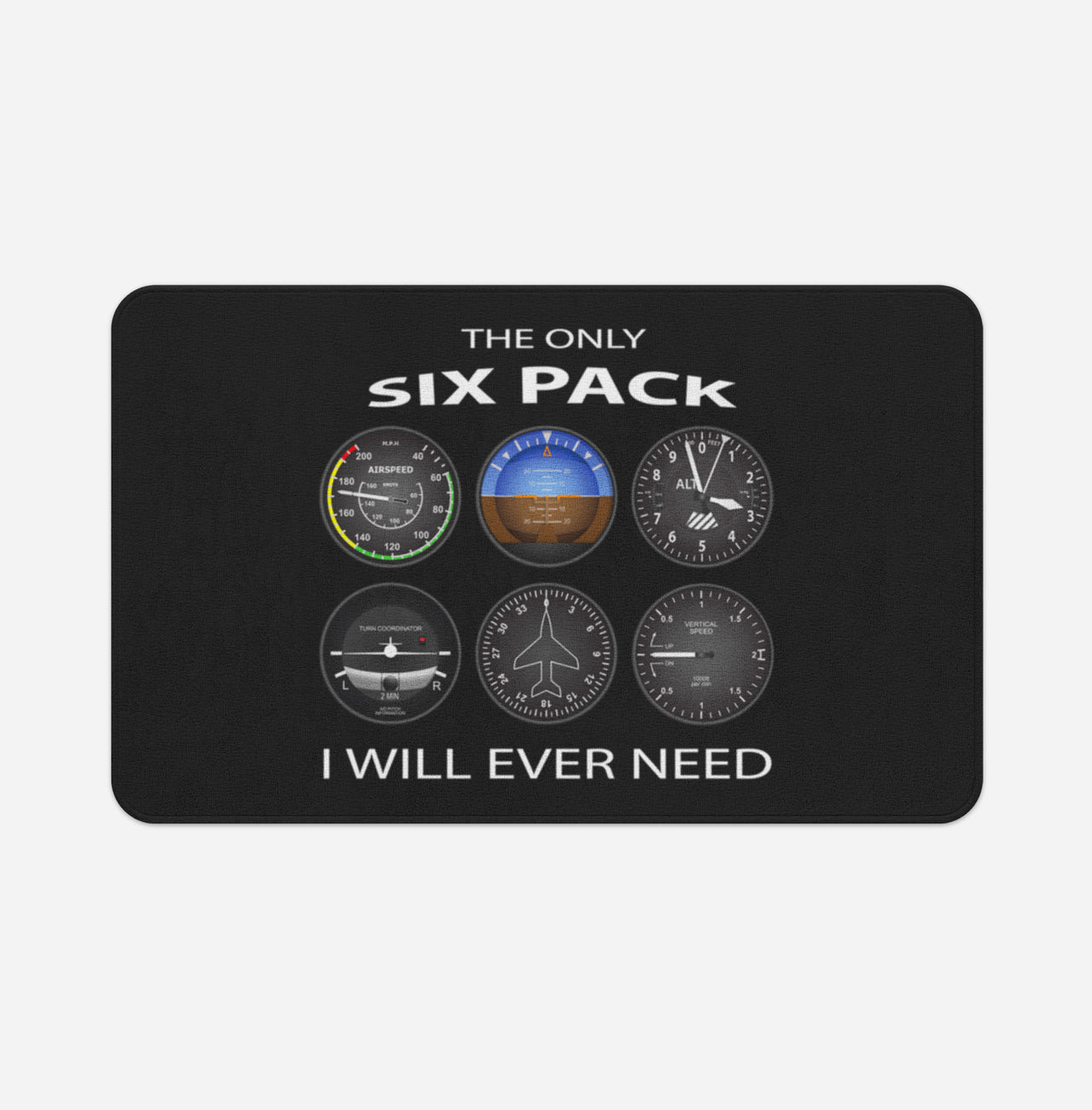 The Only Six Pack I Will Ever Need Designed Bath Mats