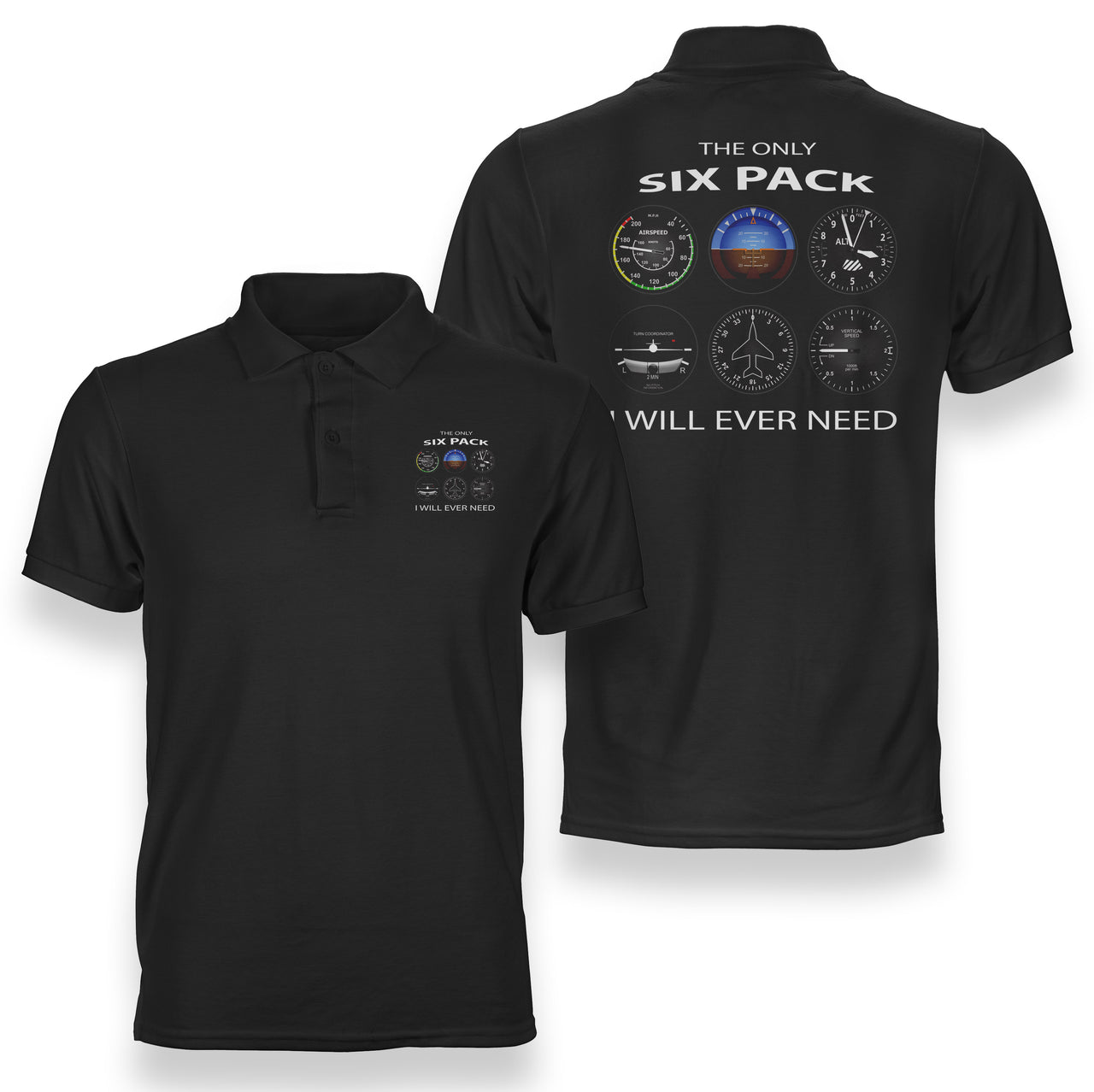 The Only Six Pack I Will Ever Need Designed Double Side Polo T-Shirts