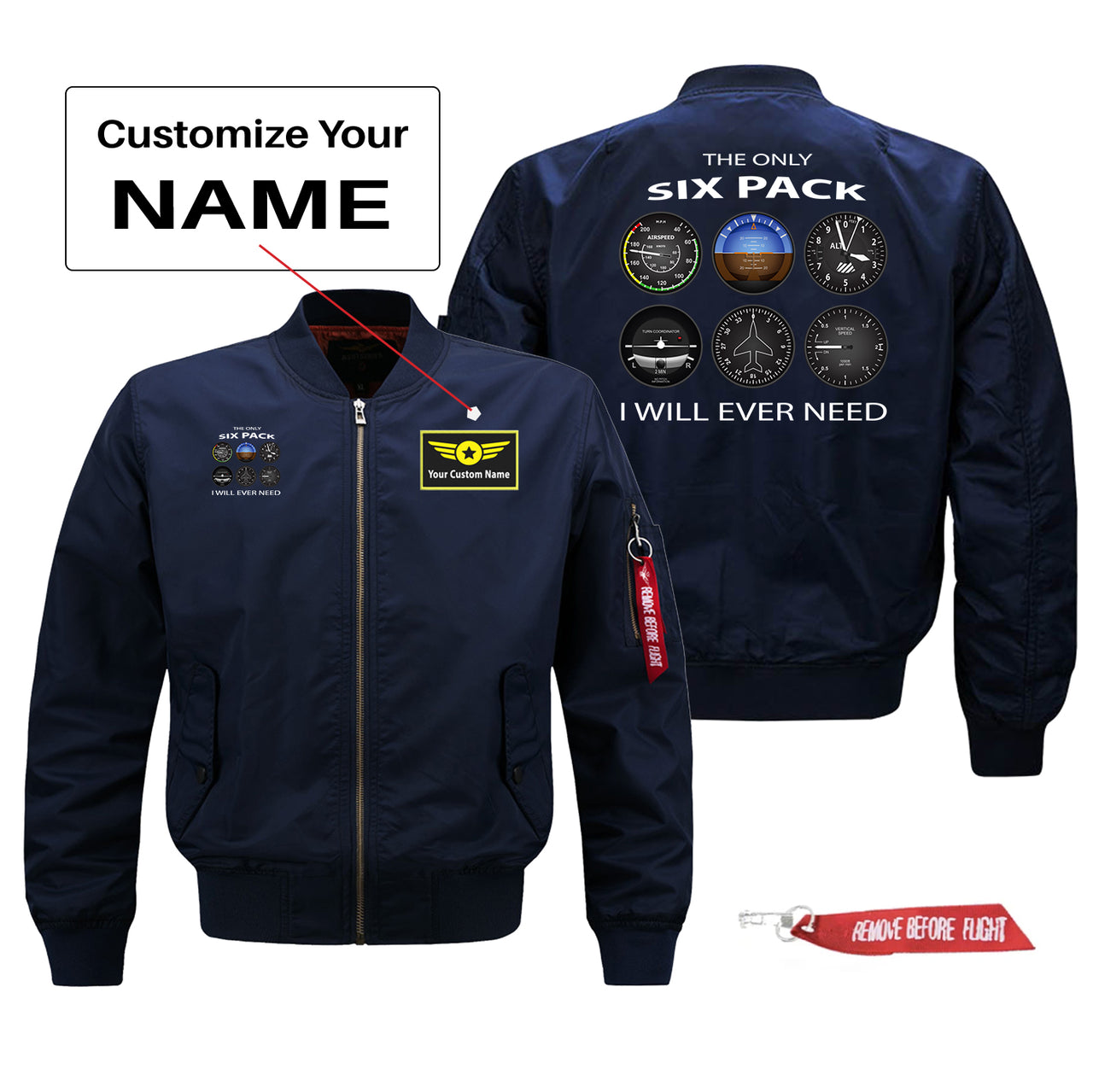 The Only Six Pack I Will Ever Need Designed Pilot Jackets (Customizable)