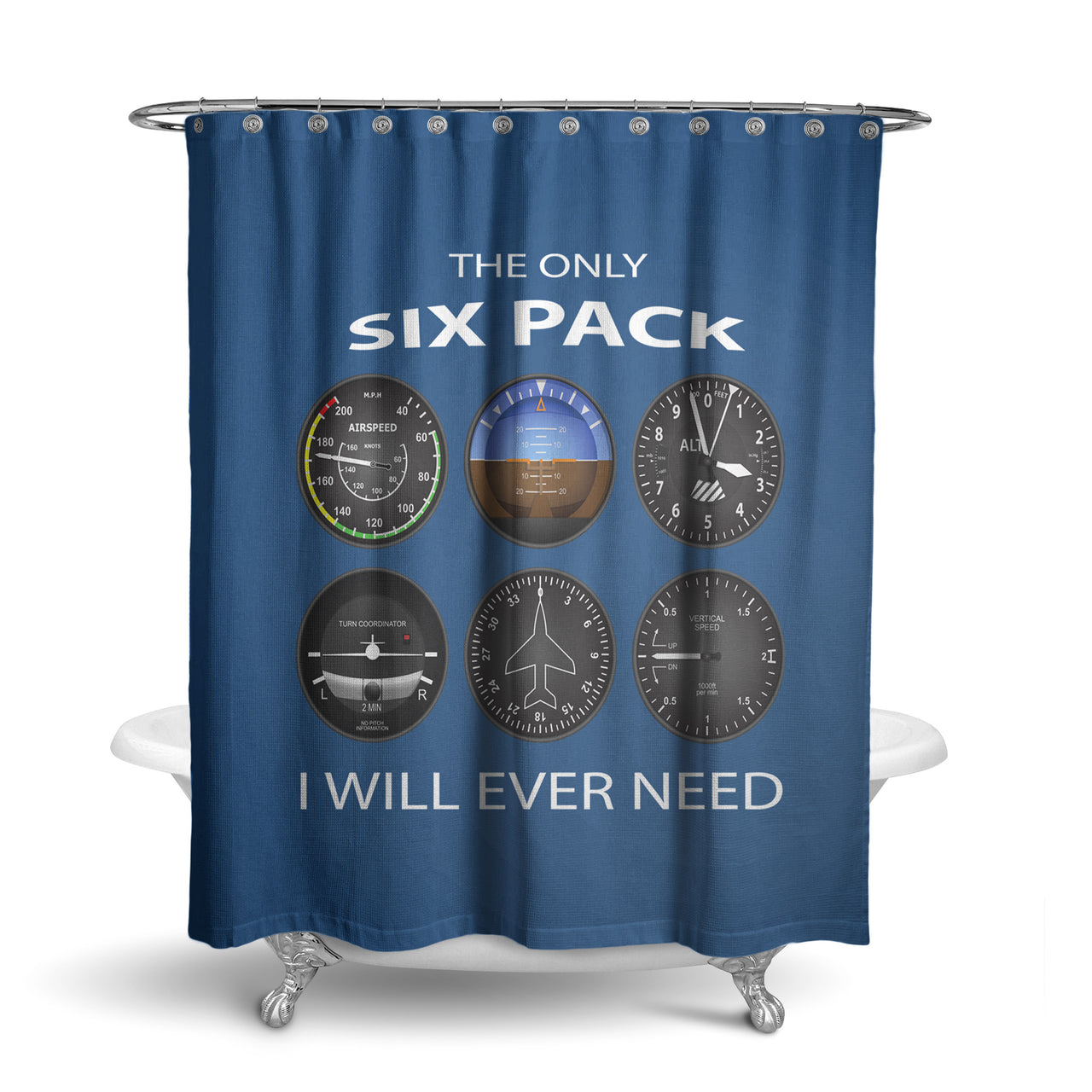 The Only Six Pack I Will Ever Need Designed Shower Curtains