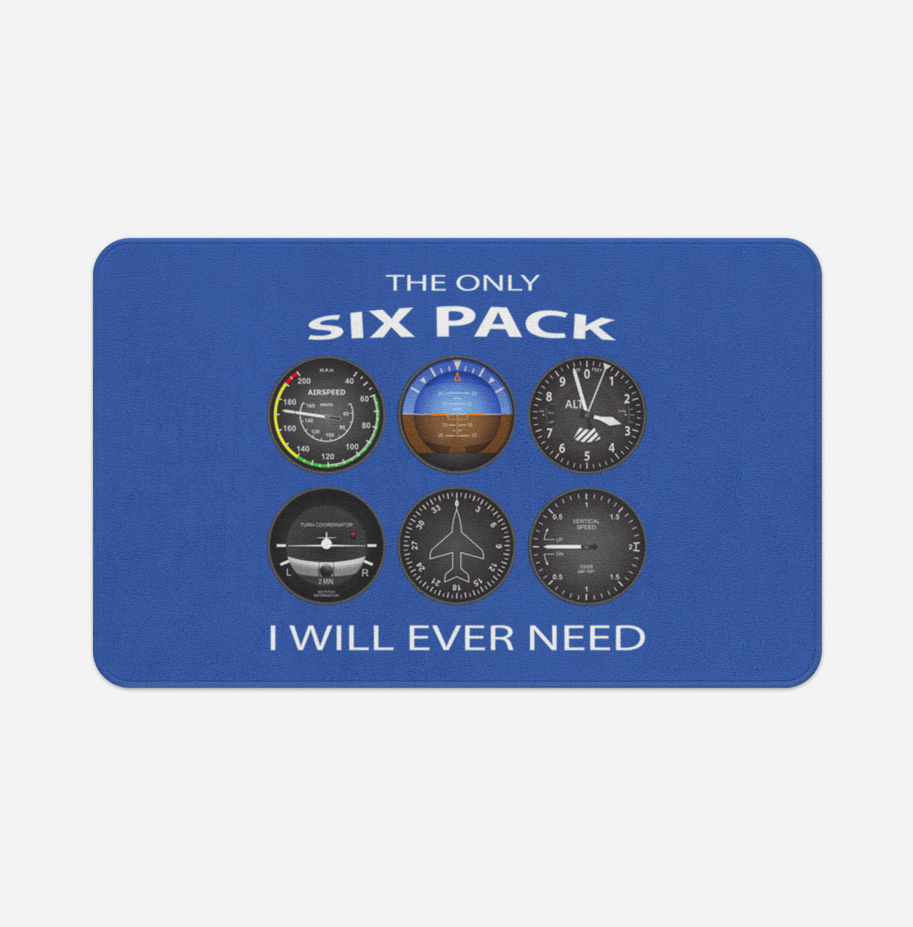 The Only Six Pack I Will Ever Need Designed Bath Mats