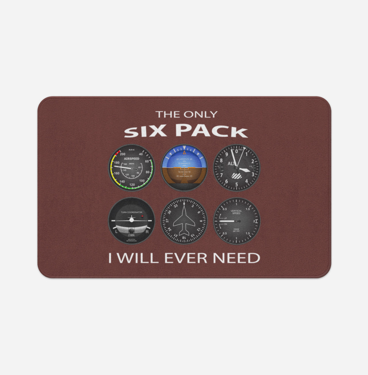 The Only Six Pack I Will Ever Need Designed Bath Mats