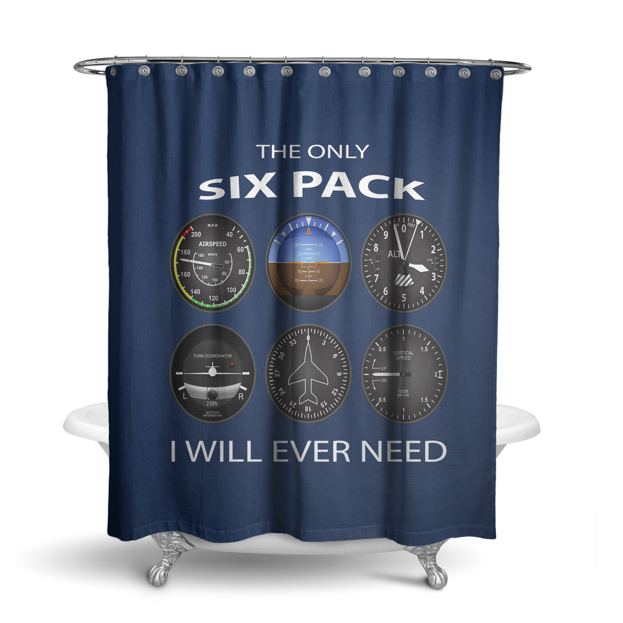 The Only Six Pack I Will Ever Need Designed Shower Curtains