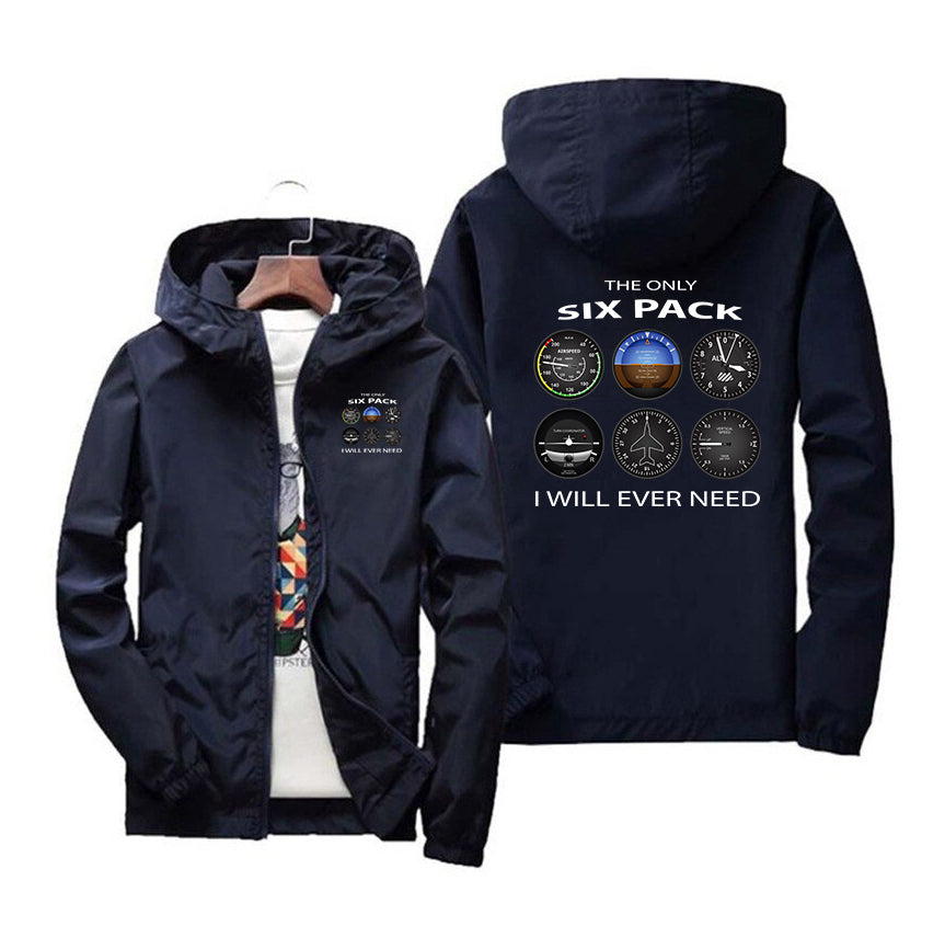 The Only Six Pack I Will Ever Need Designed Windbreaker Jackets