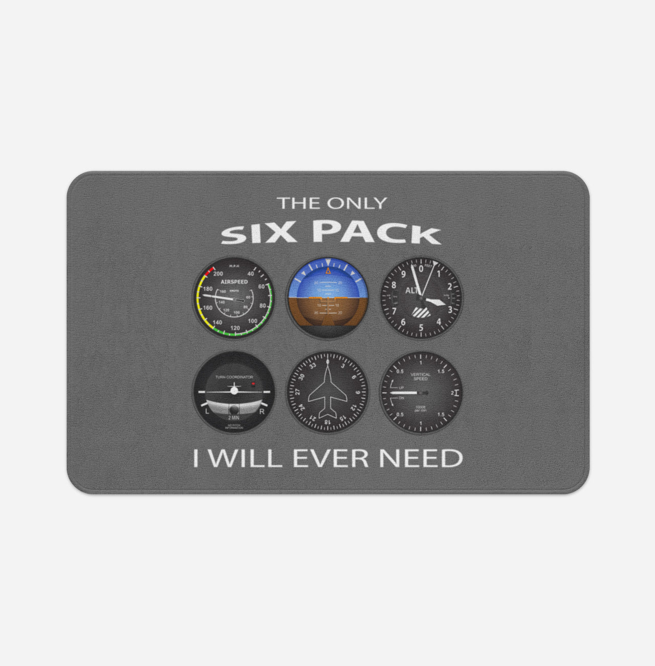 The Only Six Pack I Will Ever Need Designed Bath Mats