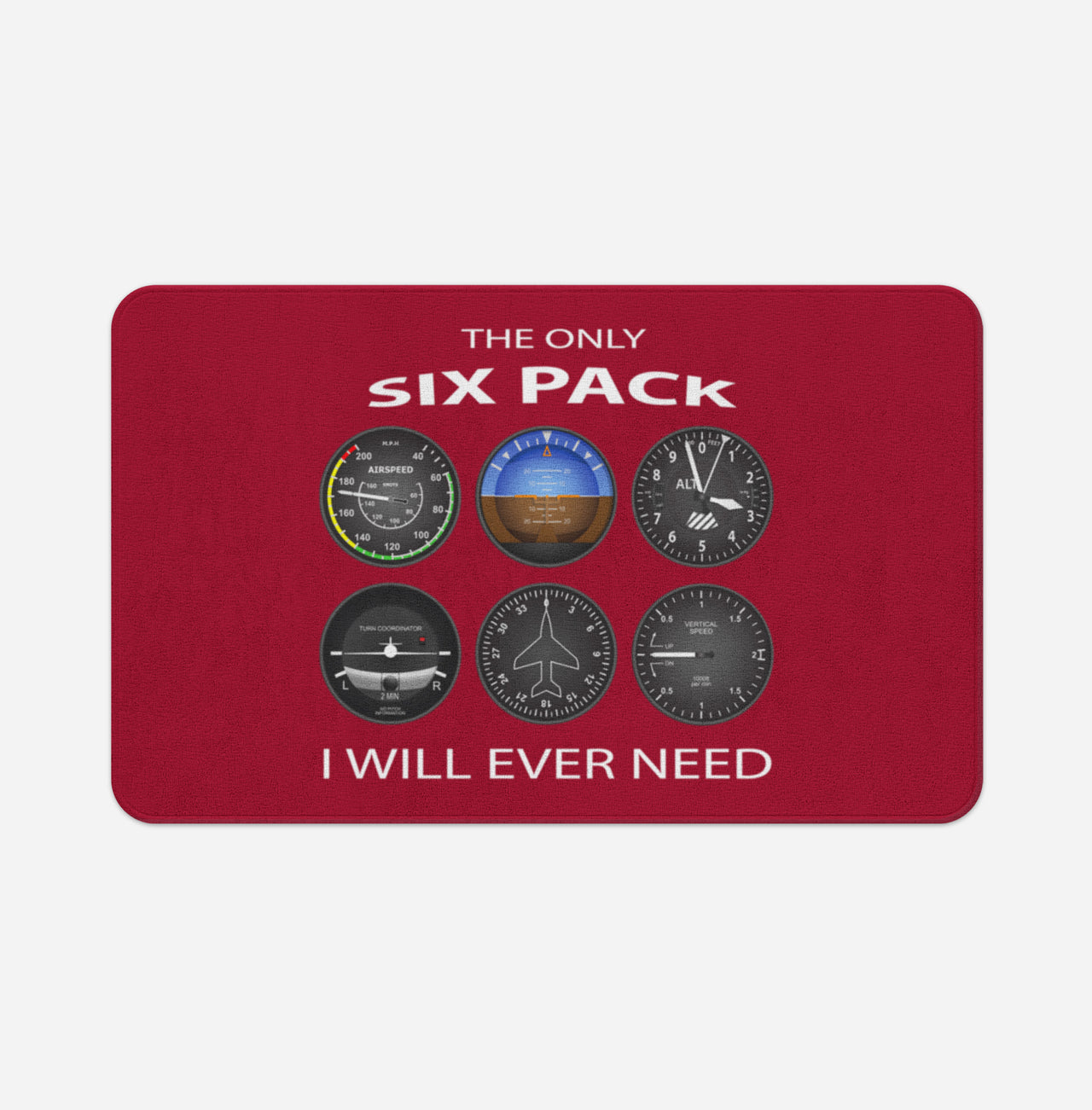 The Only Six Pack I Will Ever Need Designed Bath Mats