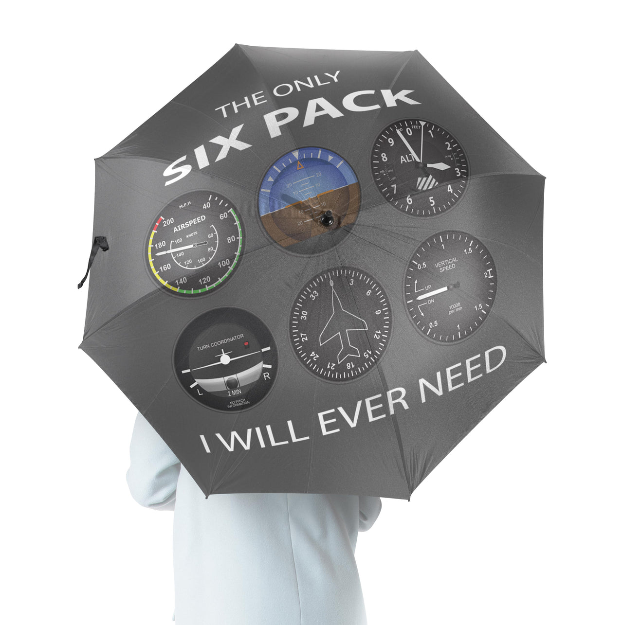 The Only Six Pack I Will Ever Need Designed Umbrella