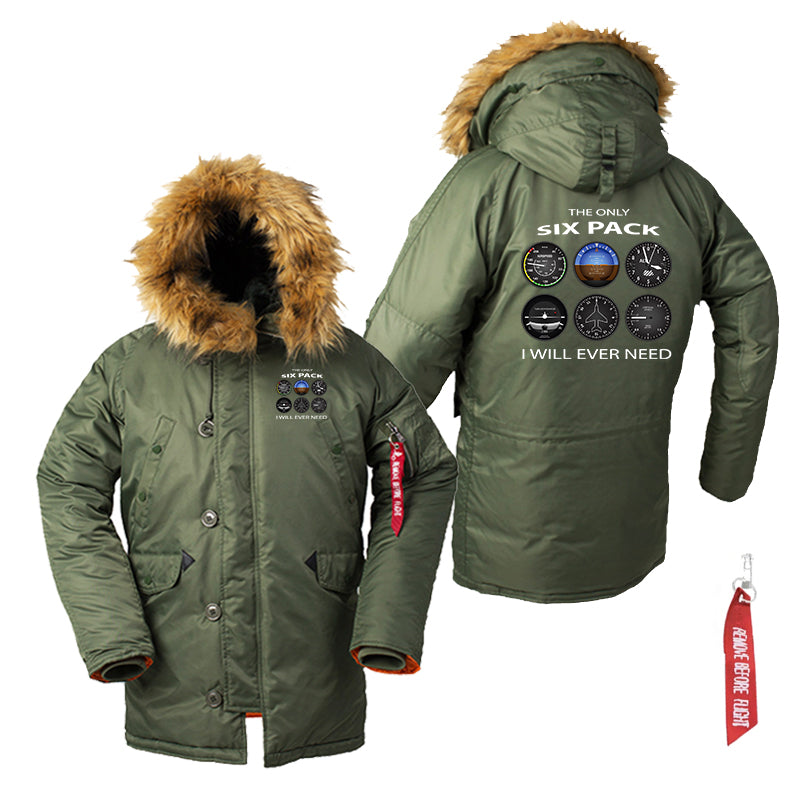 The Only Six Pack I Will Ever Need Designed Parka Bomber Jackets