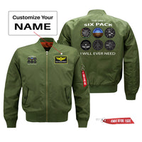Thumbnail for The Only Six Pack I Will Ever Need Designed Pilot Jackets (Customizable)