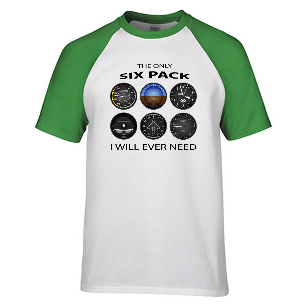 The Only Six Pack I Will Ever Need Designed Raglan T-Shirts
