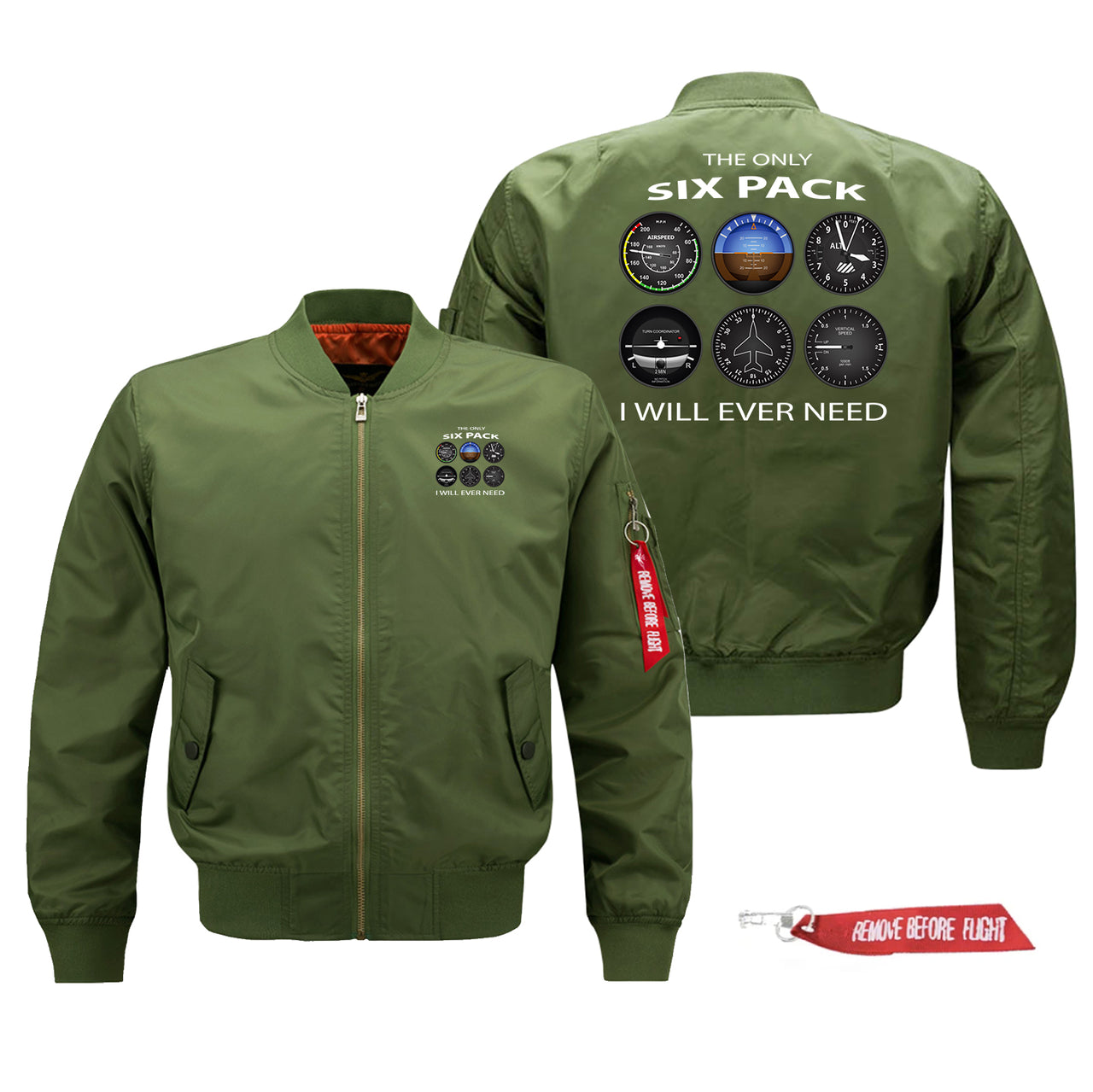 The Only Six Pack I Will Ever Need Designed Pilot Jackets (Customizable)