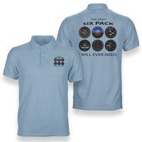 Thumbnail for The Only Six Pack I Will Ever Need Designed Double Side Polo T-Shirts