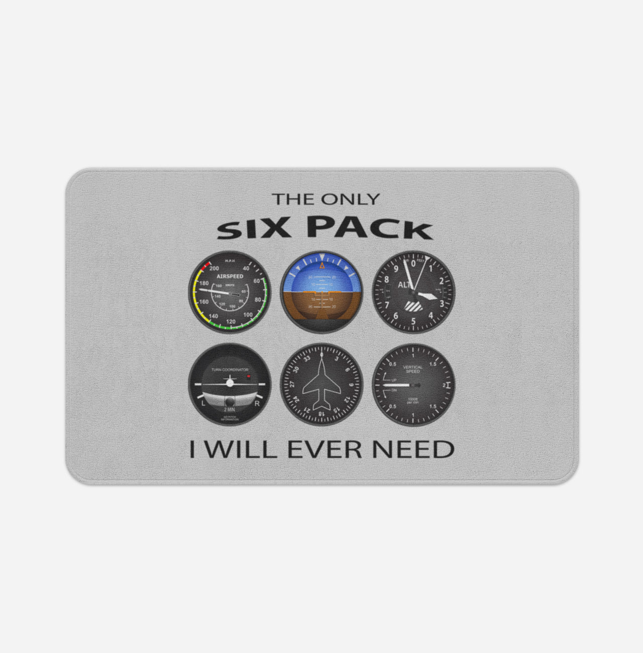 The Only Six Pack I Will Ever Need Designed Bath Mats