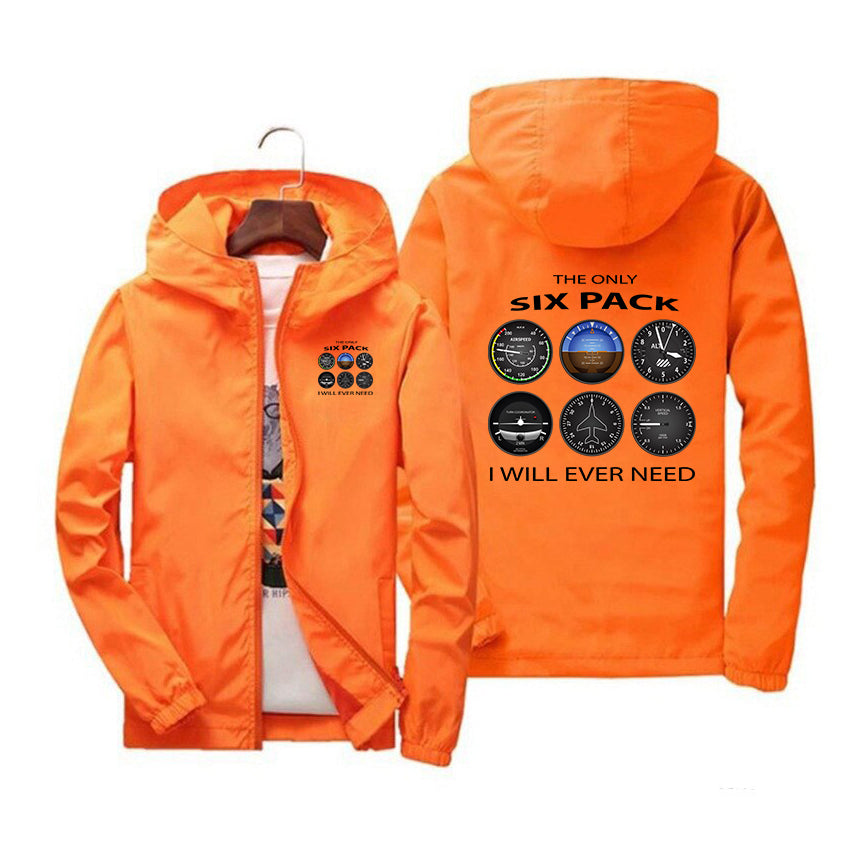 The Only Six Pack I Will Ever Need Designed Windbreaker Jackets