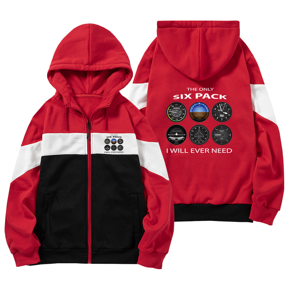 The Only Six Pack I Will Ever Need Designed Colourful Zipped Hoodies