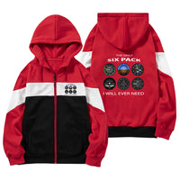 Thumbnail for The Only Six Pack I Will Ever Need Designed Colourful Zipped Hoodies