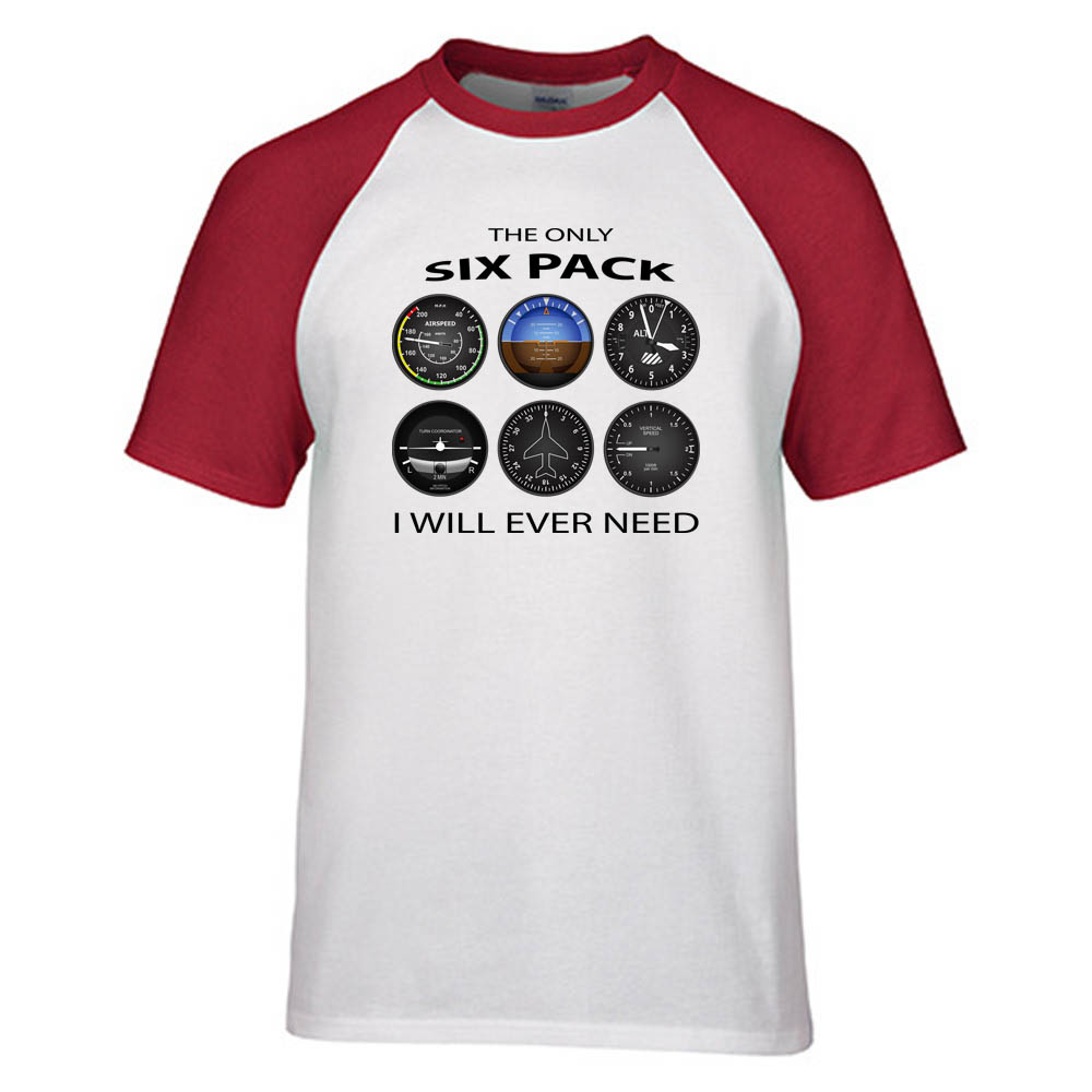 The Only Six Pack I Will Ever Need Designed Raglan T-Shirts
