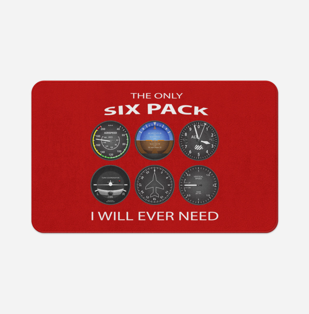 The Only Six Pack I Will Ever Need Designed Bath Mats