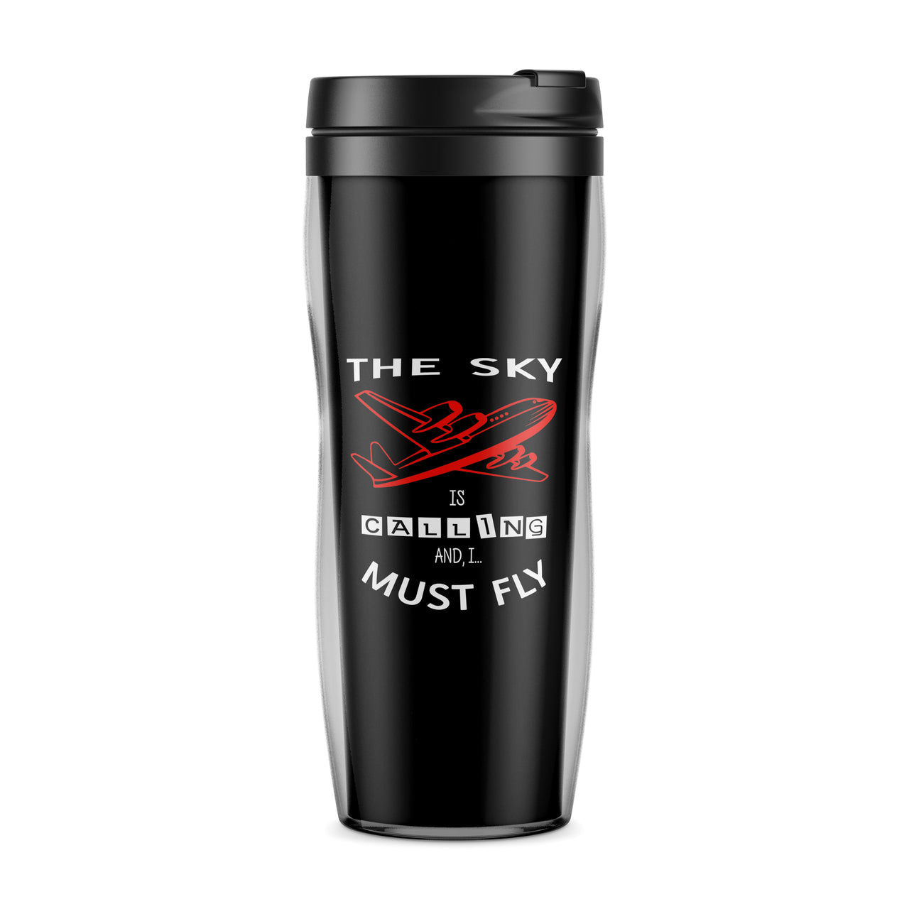 The Sky is Calling and I Must Fly Designed Travel Mugs